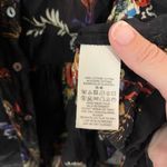 Free People  Sweet Escape Cropped Cotton Blouse Black Floral Size Medium Photo 7
