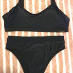 Black High Waisted Bathing Suit Size L Photo 0