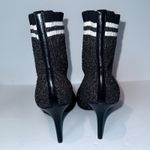Stuart Weitzman New ‎ Waverly Sock Boots Ankle Black Gold Stretch Women's 9 Club Photo 3
