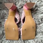 Nasty Gal Raffia Asymmetrical pink braided chunky block heel sandals size 5 / 36 Photo 5