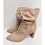 Jessica Simpson  Slouch Ankle Boots Pointed Toe High Heel Neutral Tan Size 8 Photo 3