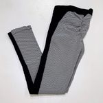 Blue Life  Fit L Jacquard Legging Black White Scrunch Butt Stretch Rouched Gym Photo 2