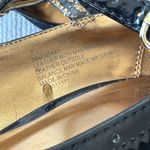 Vintage Merona Collection Black Patent Suede High Heels Pumps Sz 7 Photo 9