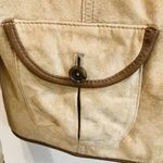 Eddie Bauer SZ L Seattle Suede Vintage Tan Brown Trim Pockets Back Slits Jacket Photo 6