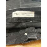 Ymi  High Rise Cuffed Button Fly Black Denim Shorts 26 Photo 2