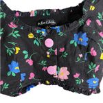 For Love & Lemons Robin Black Floral Print Square Neck Crop Top Size Medium Photo 6