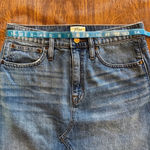 Women's J.Crew Denim Jean Mini Skirt Size 27 Blue Birch Wash Photo 5