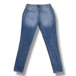 Faded Glory  Womens Denim Blue Jean Skinny Jeans Jeggings Distressed Patched Sz 8 Photo 3