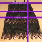 VINTAGE 1980'S KANAR LEATHER AND MESH SHARK BITE HEM COCKTAIL DRESS & JACKET (M) Brown Size M Photo 11