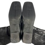 Bally’s Black Leather Black Shearling Lined Tall Block Heel Boots Size 11 Photo 14