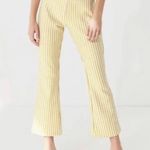 Urban Outfitters  Yellow White Gingham Plaid Flare Pants Size Small Photo 0