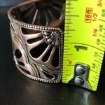 BARSE Oversized Copper Cuff Bracelet with Floral Cut Out Design Mint Condition Pink Photo 15