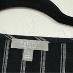 Habitat  Grey Black Linen Cropped Blouse Womens S Boxy Fit Lagenlook Casual Fall Photo 1