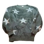 She & Sky Bubble Sleeve Fuzzy Star Sweater Photo 1