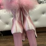 Gorgeous sold out dollskill pink faux fur boots Size 7 Photo 2