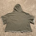 Sage Green Short Sleeve Hoodie Gray Photo 1