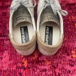 Golden Goose  Beige Star Sneakers with Silver Laces Photo 3
