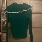 Baum und Pferdgarten ruffle asymmetrical cardigan, size small Green Photo 2