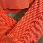 Aerie OFFLINE Orange Seamless Cable Knit Crewneck Cropped Long Sleeve XL Photo 2