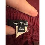 Madewell cranberry red wide leg pants women's 14 Photo 2