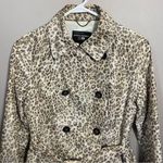Banana Republic Mad Men Trench Coat Leopard Print Double Breasted Photo 6