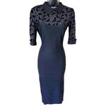 Collectif 50s Wednesday Magic Mesh Pencil Dress in Black Size XS Photo 1