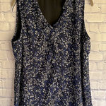 Vince Camuto  Women's Sleeveless blue, black,‎ purple leopard print Top Size M Photo 0