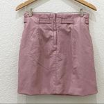 Free People  Mauve Payton Paperbag PU Leather Skirt Photo 8