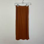 Free People  Brown Ribbed Maxi Skirt Photo 5