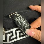 Versace Black Tote | Shoulder Bag | Silver Greek Key Design Photo 3