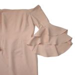 Milly NWT Selena in Peach Italian Cady Off Shoulder Slit Side Sheath Dress 14 Photo 2
