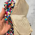 Adrianna Papell Vtg. 100% Silk Midi Dress 14 Colorful Print Puff Sleeve Belted Photo 10