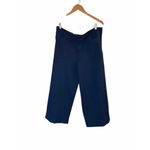 Maeve  The Colette Cropped Wide Leg Pants: Brushed Knit Edition Blue Sz 16 Photo 4
