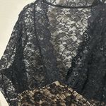 SheIn  Black Lace Mini Dress | Gothic Witchy Sheer Long Sleeve Party Dress 2X Photo 2