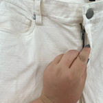 Eileen Fisher Textured Cream Skinny Ankle Jeans Organic Cotton Size 14 Photo 3