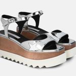 Stella McCartney Elyse Star Platform Sandals Silver Metallic Size 36.5 Photo 0