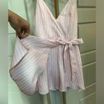 Forever 21 Pink and White Striped Romper Dress Photo 2