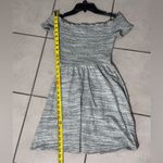 Hollister Women Gray Smocked off shoulder Dress size Small Photo 6