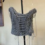 House Of CB HOUSE OF‎ CB 'Mirabelle' Smoke Lace Up Corset NWT XS Photo 2