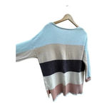 Soft Surroundings  Lisbeth Striped Color‎ Block Chenille Sweater VNeck Size XL​​ Photo 4