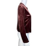 J Jill Cardigan Womens Small Petite Purple Velour Button Front Retro Bohemian Photo 1