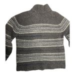 Zegna Sport wool sweater high neck & 1/4 zip gray & cream size small Photo 6