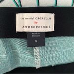 Anthropologie The Essential Cropped Flare Pants Green Cream Plaid size small Photo 6