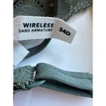 Aerie Size 34D  Real Happy Wireless Green Lace Trim Bra Photo 5