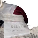 Belsoie Vintage off White Lace and burgundy Red Velvet Long Dress Sleeveless Size 10 Photo 12