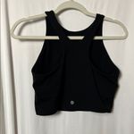 Athleta  Black Conscious Crop Sports Bra Size Medium Photo 4