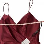 Alfred Sung  Cocktail Dress Burgundy Satin Twill V Neck D777 $200 Sz 14 Pockets! Photo 4