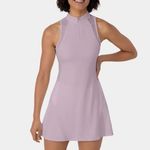 Halara  Half Zip Contrast Mesh Side Pocket 2-Piece Tennis Dress Purple XL Photo 0