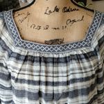 Chelsea and Violet Navy White Boho Bell Sleeve Top Photo 1