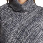 Barefoot Dreams Cozychic Point Dume Poncho One Size Indigo Dove Gray Photo 3